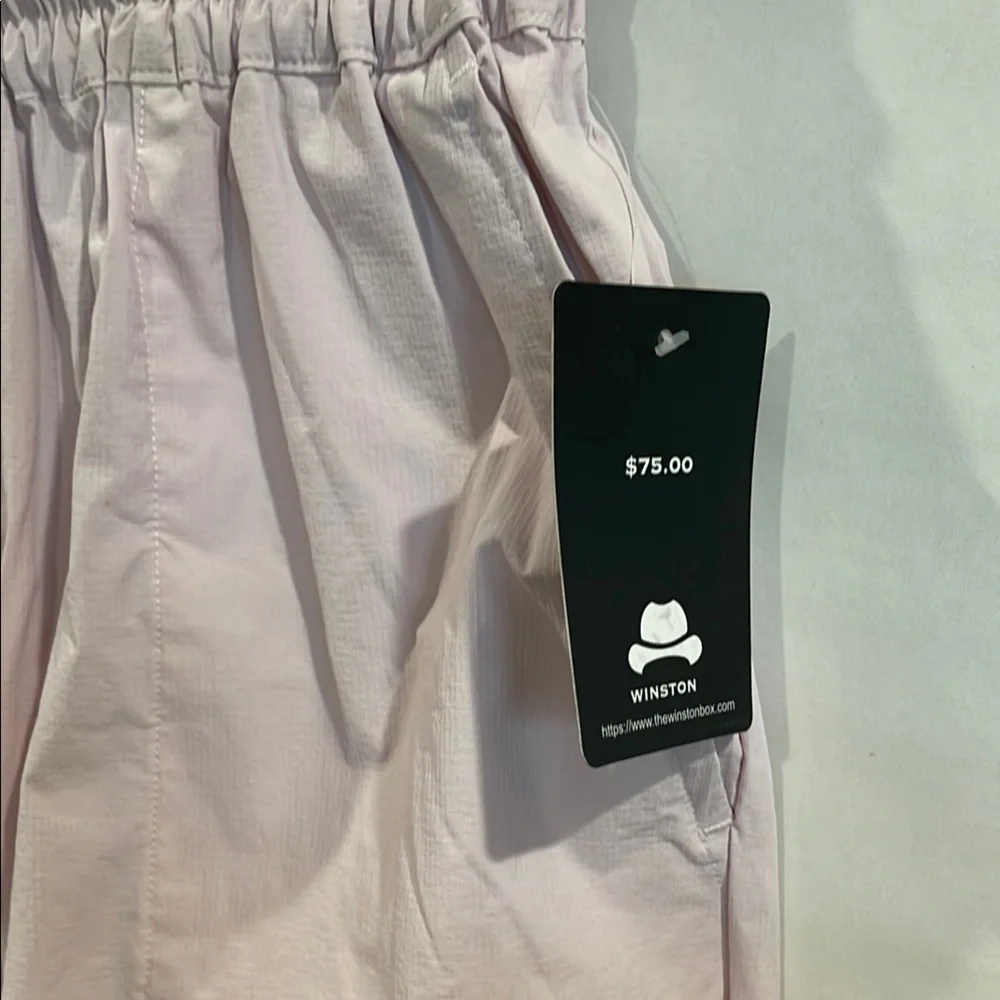 Light Pink Drawstring Shorts - Picture 2 of 7